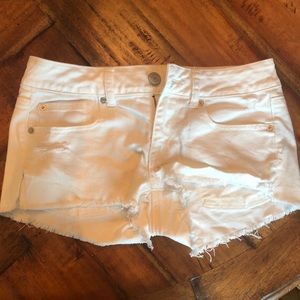 White Denim Shorts